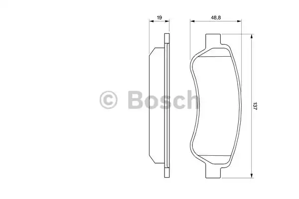 Комплект тормозных колодок дискового тормоза BOSCH 0986494110