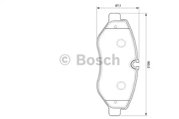 Комплект тормозных колодок дискового тормоза BOSCH 0986494121