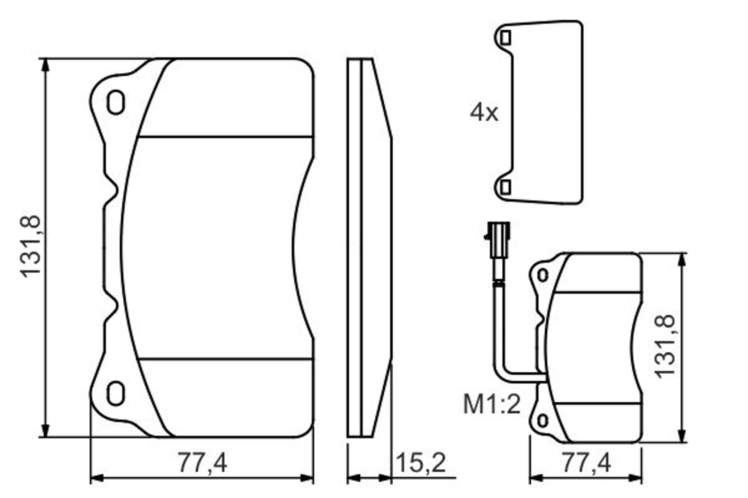 Колодки тормозные дисковые BOSCH 0986494131