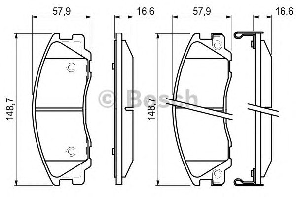 Комплект тормозных колодок дискового тормоза BOSCH 0986494138