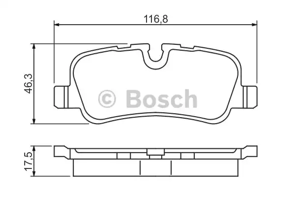 Комплект тормозных колодок дискового тормоза BOSCH 0986494148