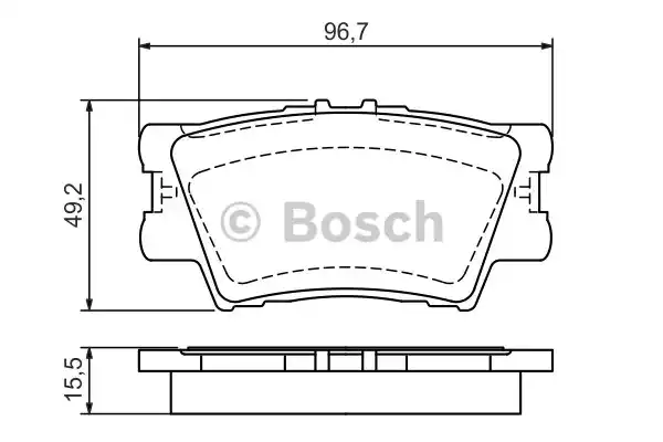 Комплект тормозных колодок дискового тормоза BOSCH 0986494154