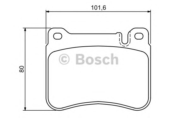 Комплект тормозных колодок дискового тормоза BOSCH 0986494166