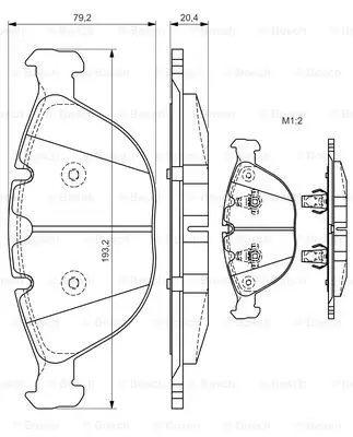 Комплект тормозных колодок дискового тормоза BOSCH 0986494217