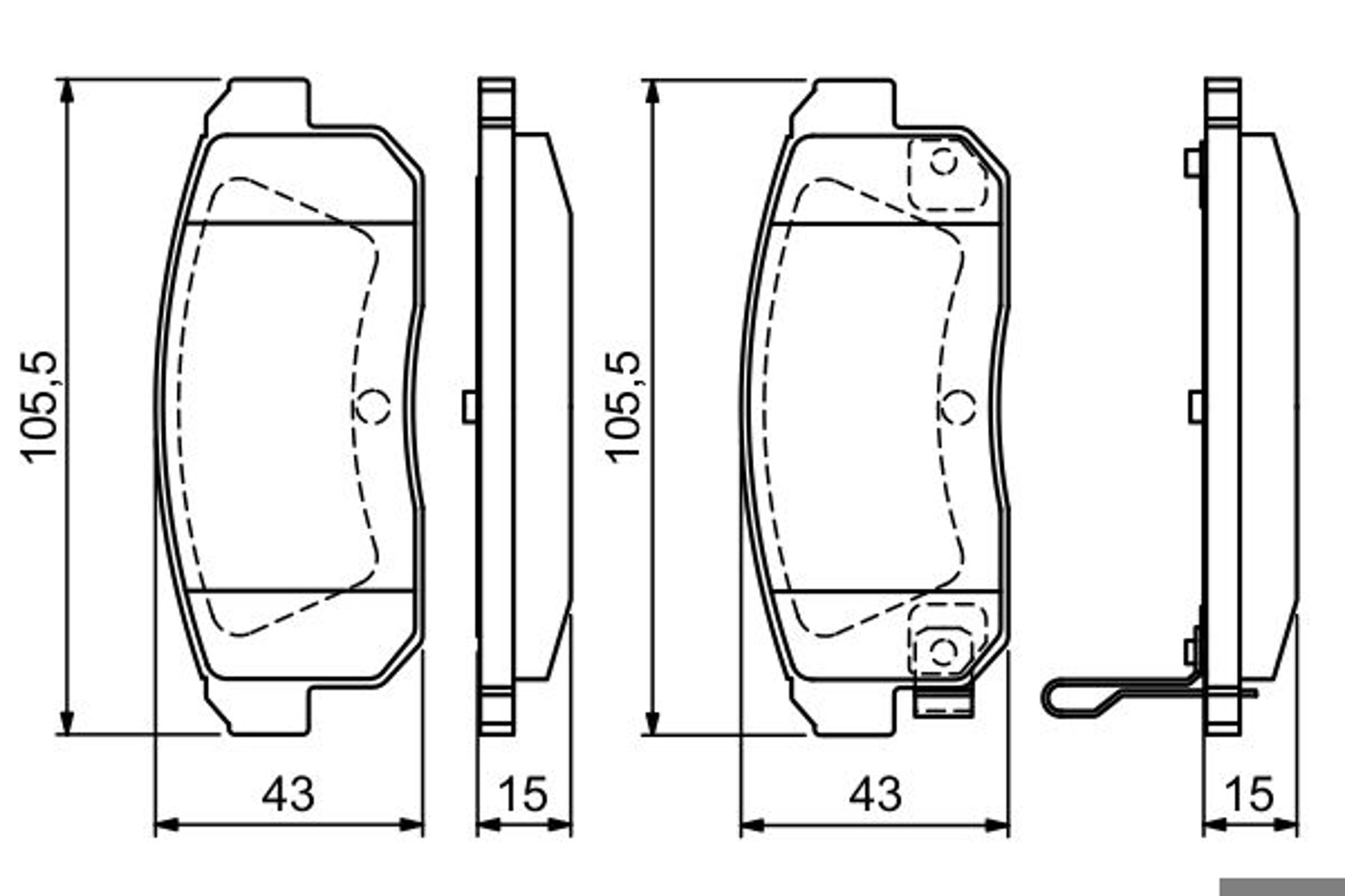 Колодки тормозные дисковые BOSCH 0986494223