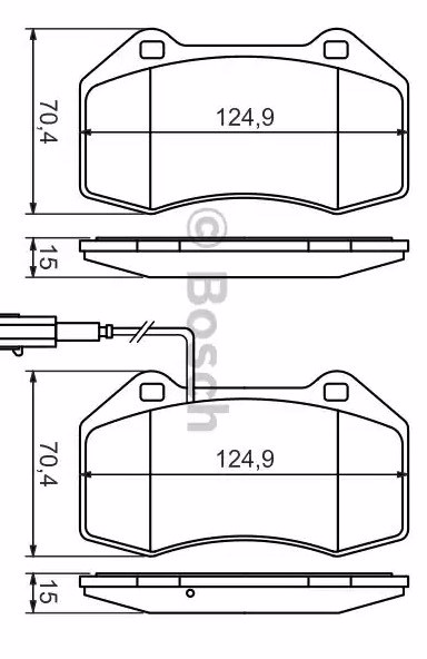 Комплект тормозных колодок дискового тормоза BOSCH 0986494228