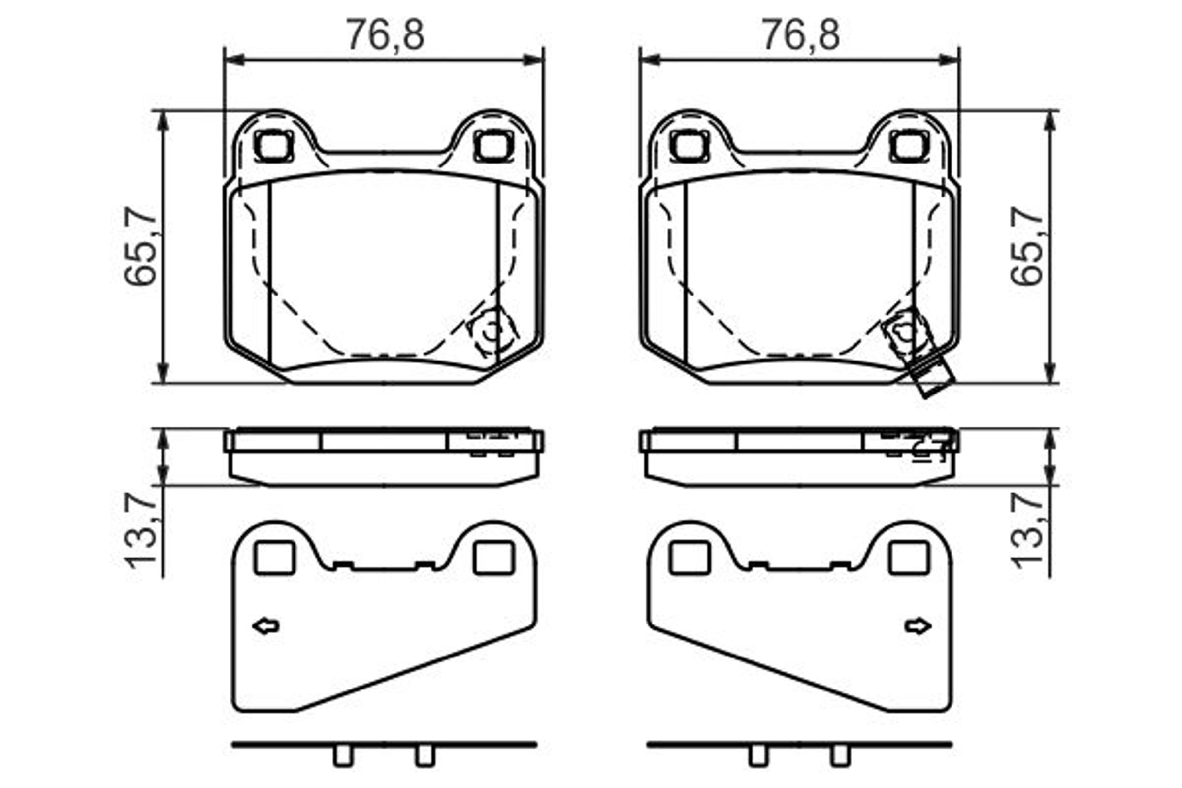 Колодки тормозные дисковые BOSCH 0986494229