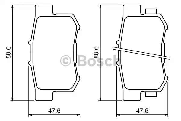 Комплект тормозных колодок дискового тормоза BOSCH 0986494233