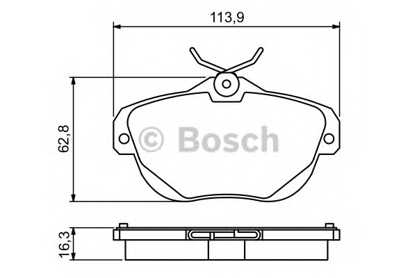 Комплект тормозных колодок дискового тормоза BOSCH 0986494243