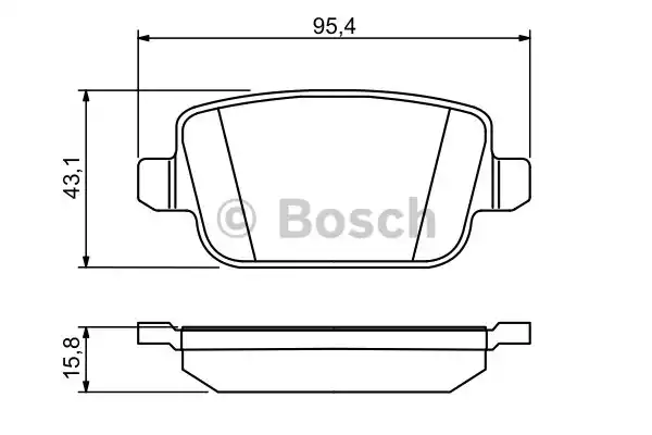 Комплект тормозных колодок дискового тормоза BOSCH 0986494247