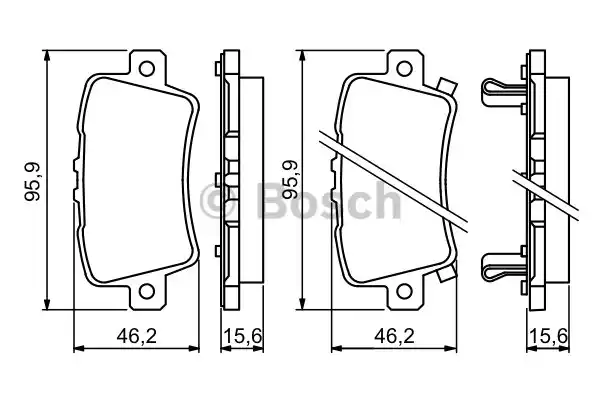 Комплект тормозных колодок дискового тормоза BOSCH 0986494249