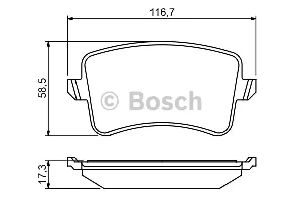 Комплект тормозных колодок дискового тормоза BOSCH 0986494254