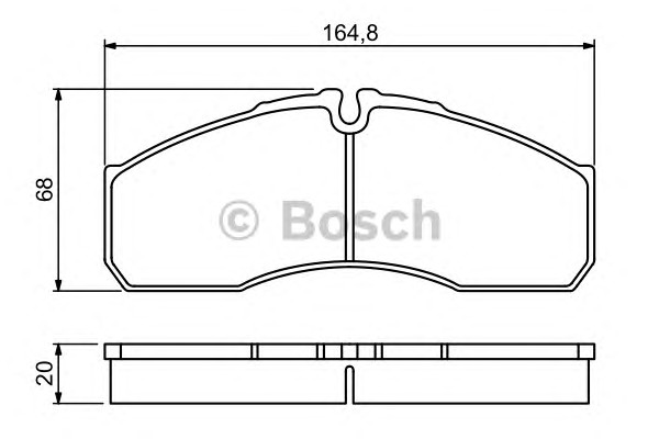 Комплект тормозных колодок дискового тормоза BOSCH 0986494266