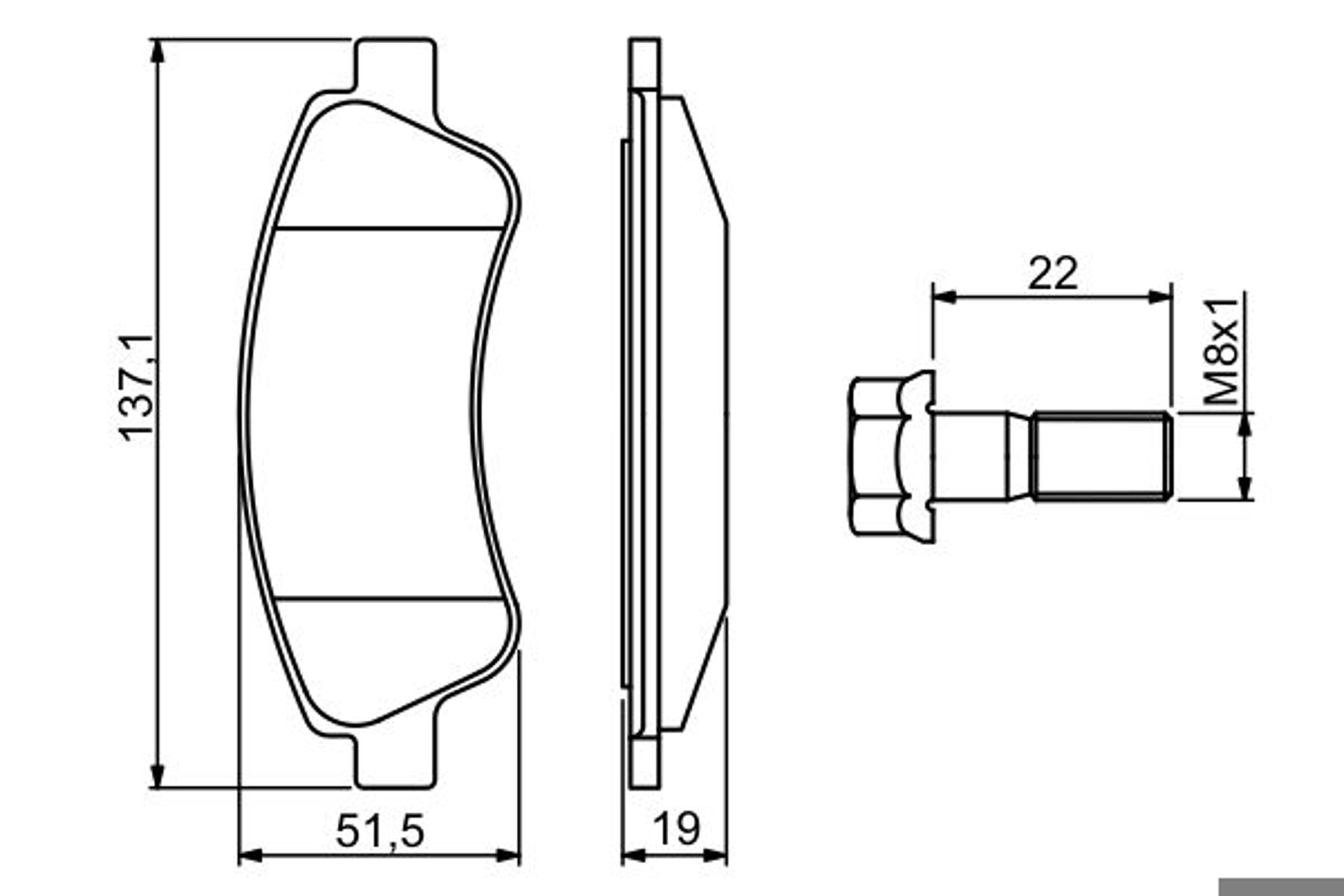 Колодки тормозные дисковые BOSCH 0986494270