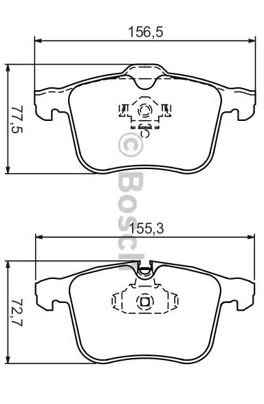 Комплект тормозных колодок дискового тормоза BOSCH 0986494280