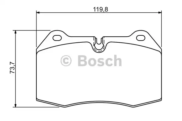 Комплект тормозных колодок дискового тормоза BOSCH 0986494282