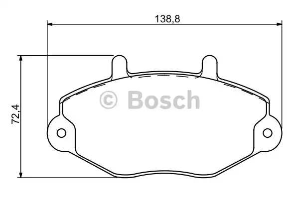 Комплект тормозных колодок дискового тормоза BOSCH 0986494287