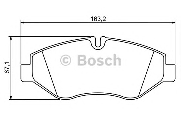 Комплект тормозных колодок дискового тормоза BOSCH 0986494293