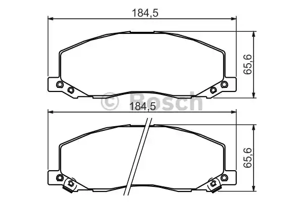 Комплект тормозных колодок дискового тормоза BOSCH 0986494298