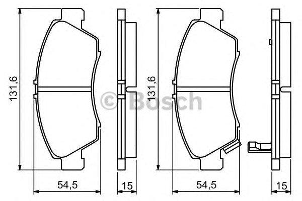 Комплект тормозных колодок дискового тормоза BOSCH 0986494299