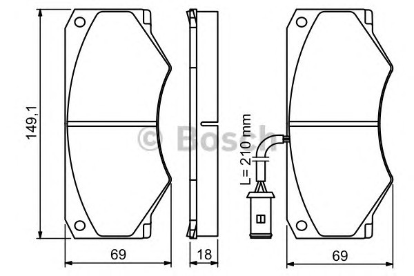 Колодки тормозные дисковые BOSCH 0986494301