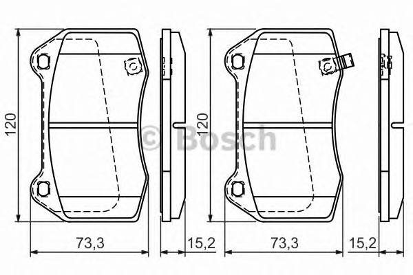 Комплект тормозных колодок дискового тормоза BOSCH 0986494310
