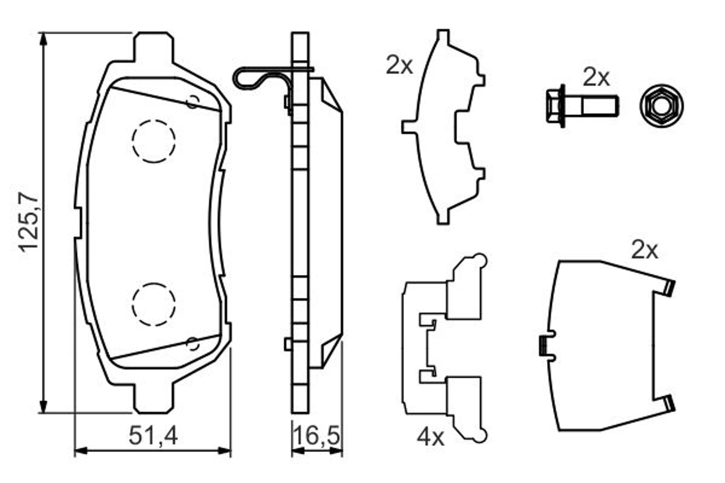 Колодки тормозные дисковые BOSCH 0986494320