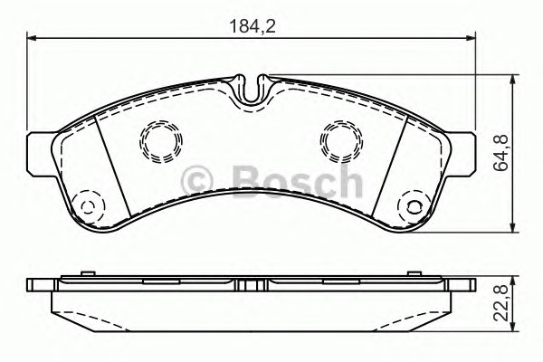 Комплект тормозных колодок дискового тормоза BOSCH 0986494335