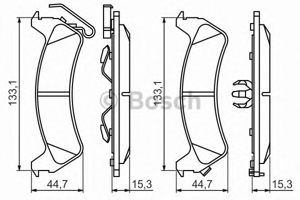 Колодки тормозные дисковые BOSCH 0986494348