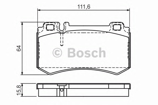 Комплект тормозных колодок дискового тормоза BOSCH 0986494356