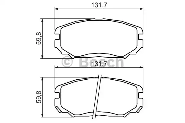 Комплект тормозных колодок дискового тормоза BOSCH 0986494374
