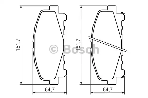 Комплект тормозных колодок дискового тормоза BOSCH 0986494382