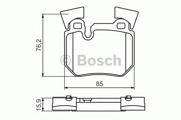 Комплект тормозных колодок дискового тормоза BOSCH 0986494421