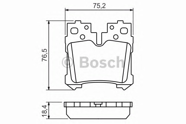 Комплект тормозных колодок дискового тормоза BOSCH 0986494424