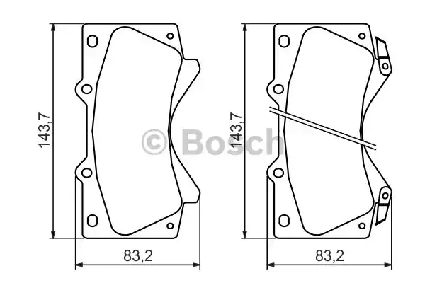 Комплект тормозных колодок дискового тормоза BOSCH 0986494449
