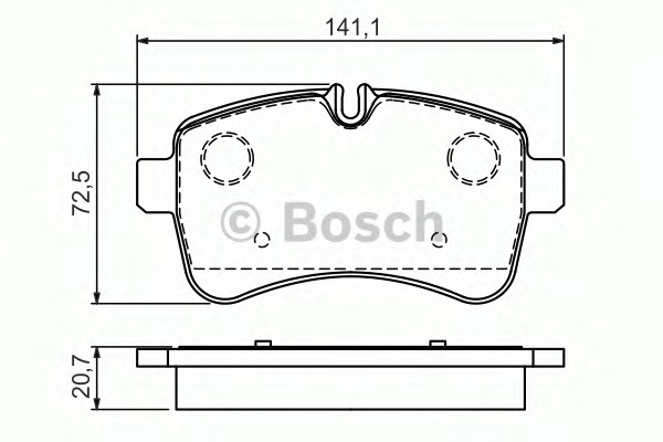 Комплект тормозных колодок дискового тормоза BOSCH 0986494460
