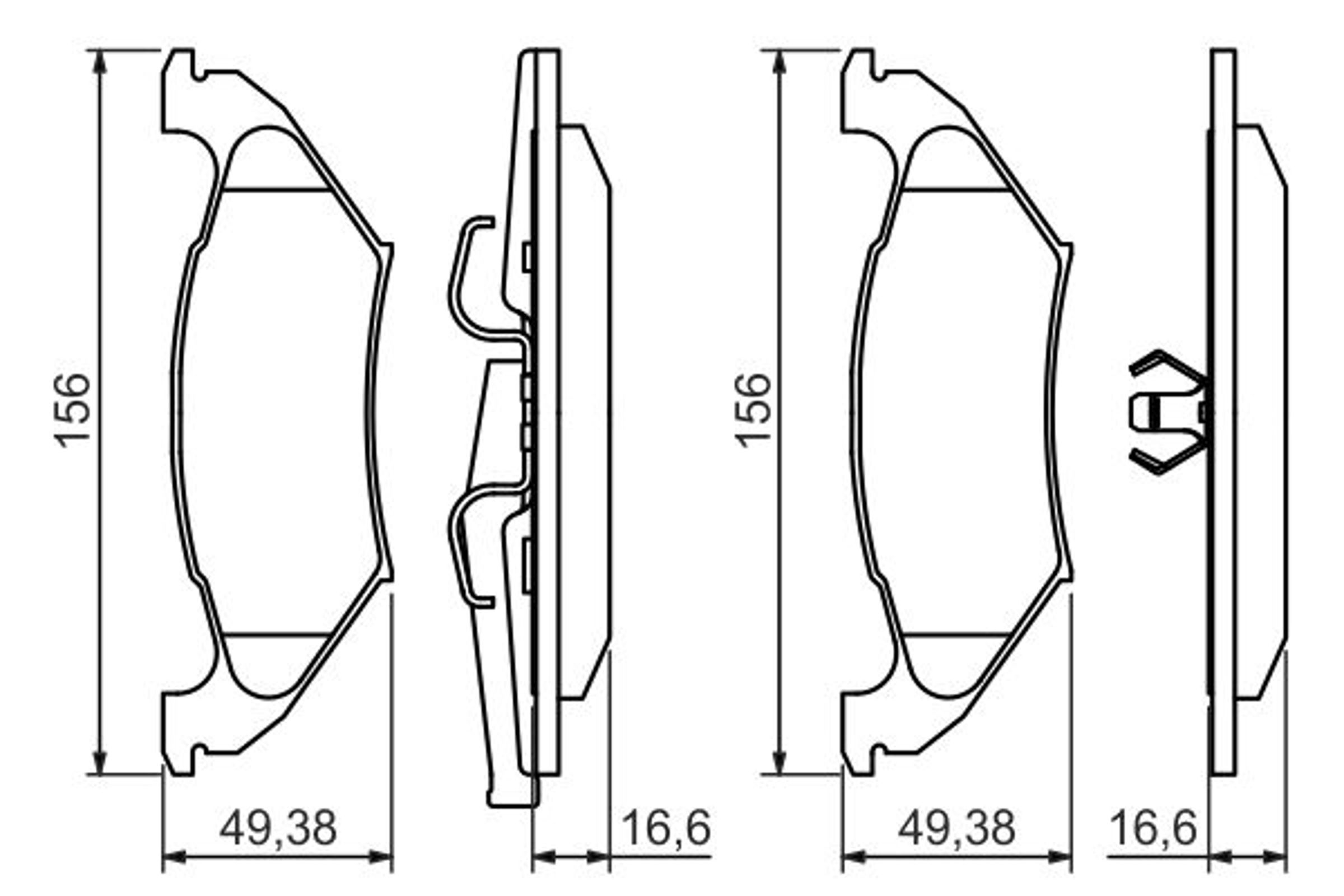 Колодки тормозные дисковые BOSCH 0986494495