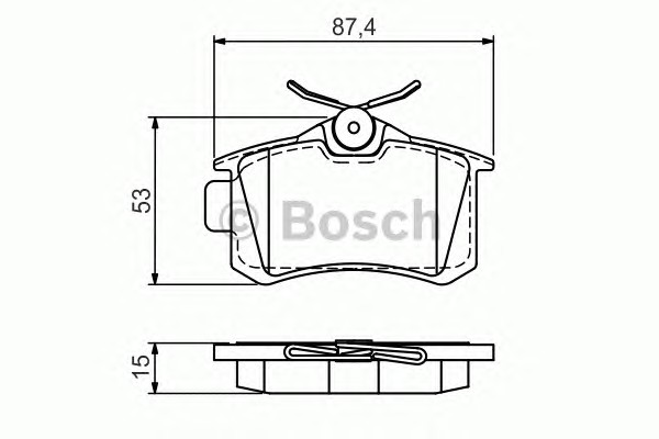 Комплект тормозных колодок дискового тормоза BOSCH 0986494520