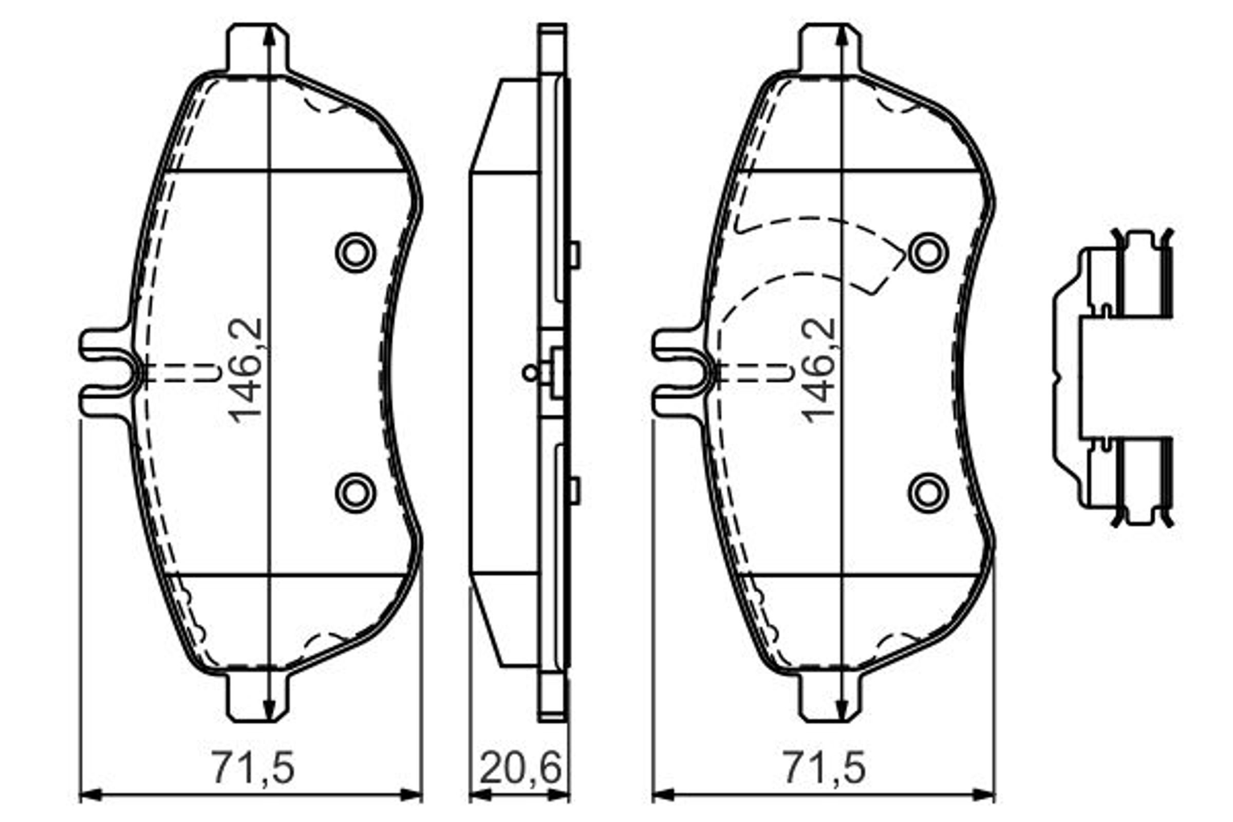 Колодки тормозные перед. mb w204 1.8-2.3 07 BOSCH 0986494593