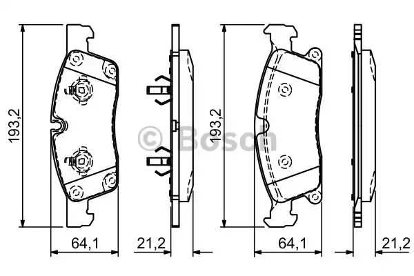 Комплект тормозных колодок дискового тормоза BOSCH 0 986 494 672