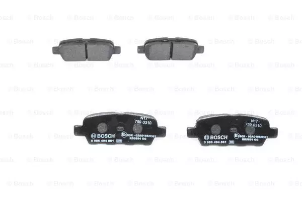 Комплект тормозных колодок дискового тормоза BOSCH 0 986 494 861