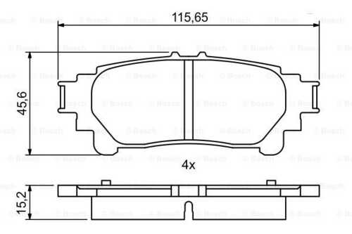Комплект тормозных колодок дискового тормоза BOSCH 0986494873