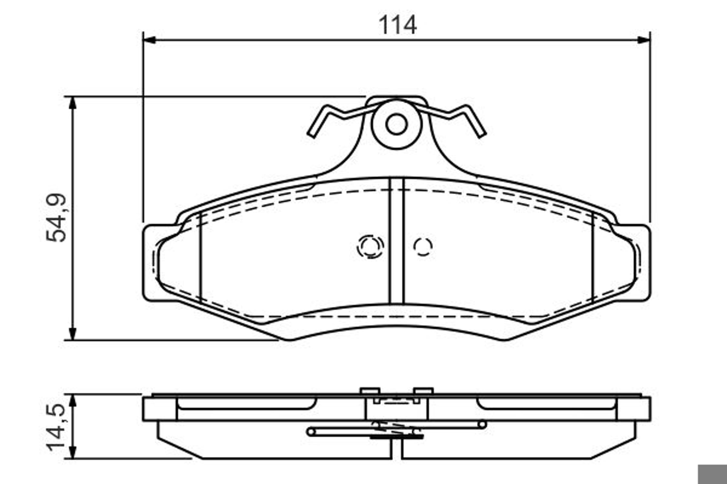 Колодки тормозные дисковые BOSCH 0986495068