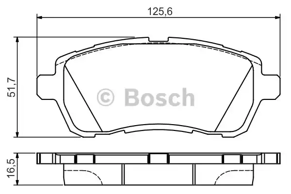 Комплект тормозных колодок дискового тормоза BOSCH 0986495108