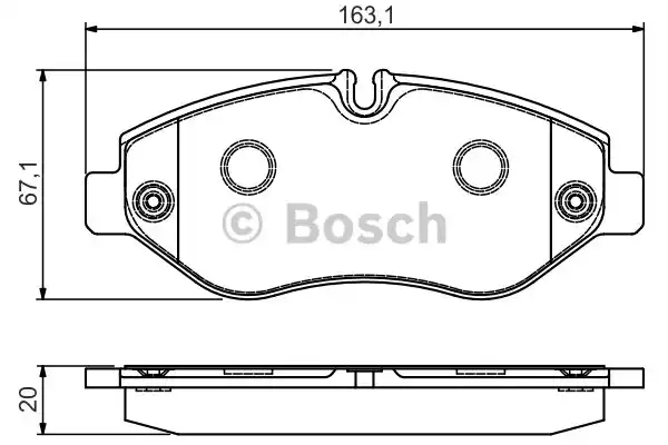 Комплект тормозных колодок дискового тормоза BOSCH 0986495113