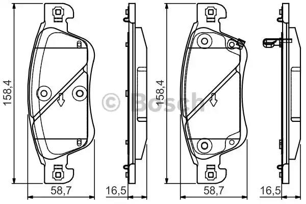 Комплект тормозных колодок дискового тормоза BOSCH 0986495134