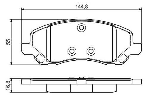 Комплект тормозных колодок дискового тормоза BOSCH 0986495170