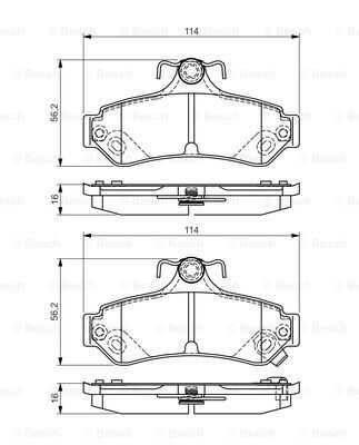 Комплект тормозных колодок дискового тормоза BOSCH 0986495173
