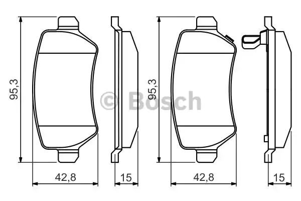 Комплект тормозных колодок дискового тормоза BOSCH 0986495218