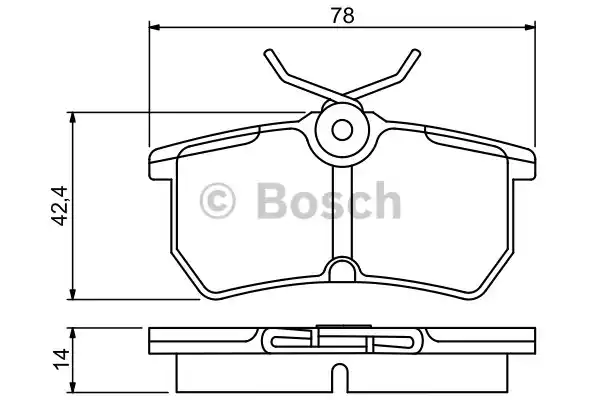 Комплект тормозных колодок дискового тормоза BOSCH 0986495227